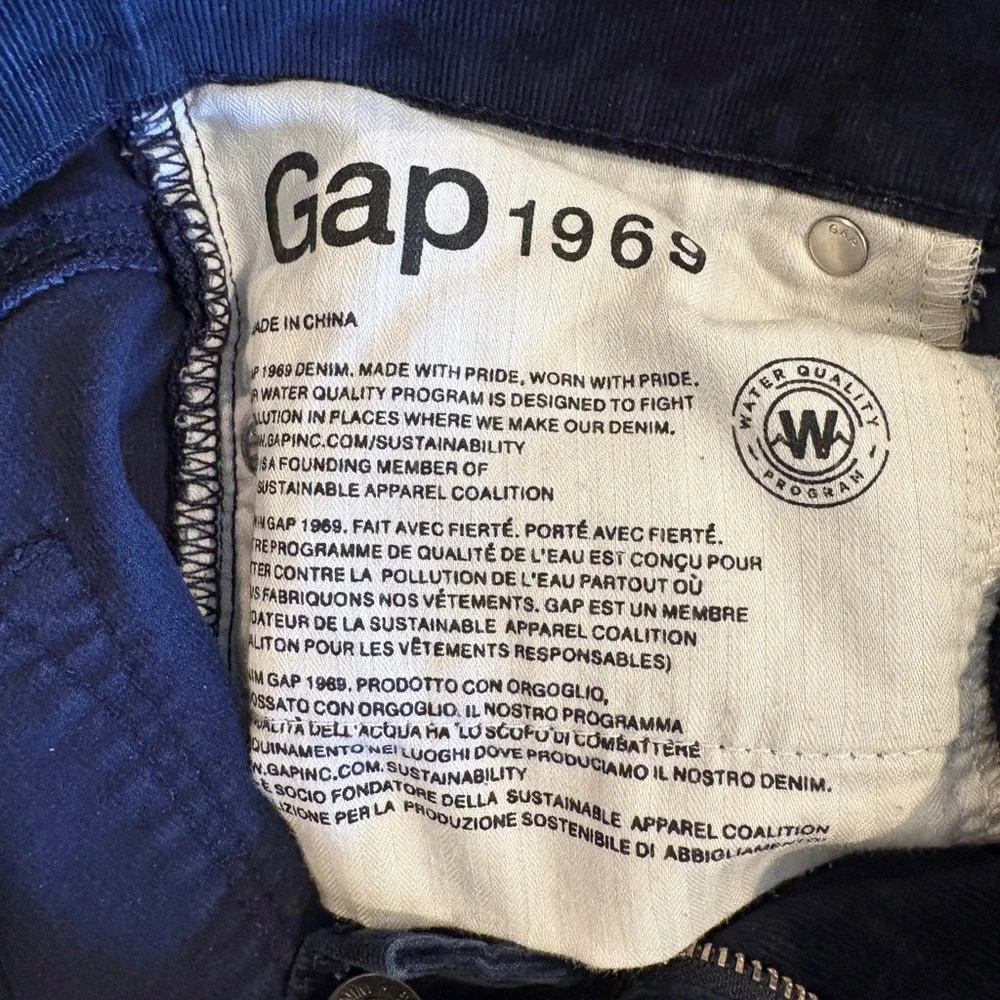 GAP Dark Blue Baby Boot Corduroy Pants - Picture 3 of 6